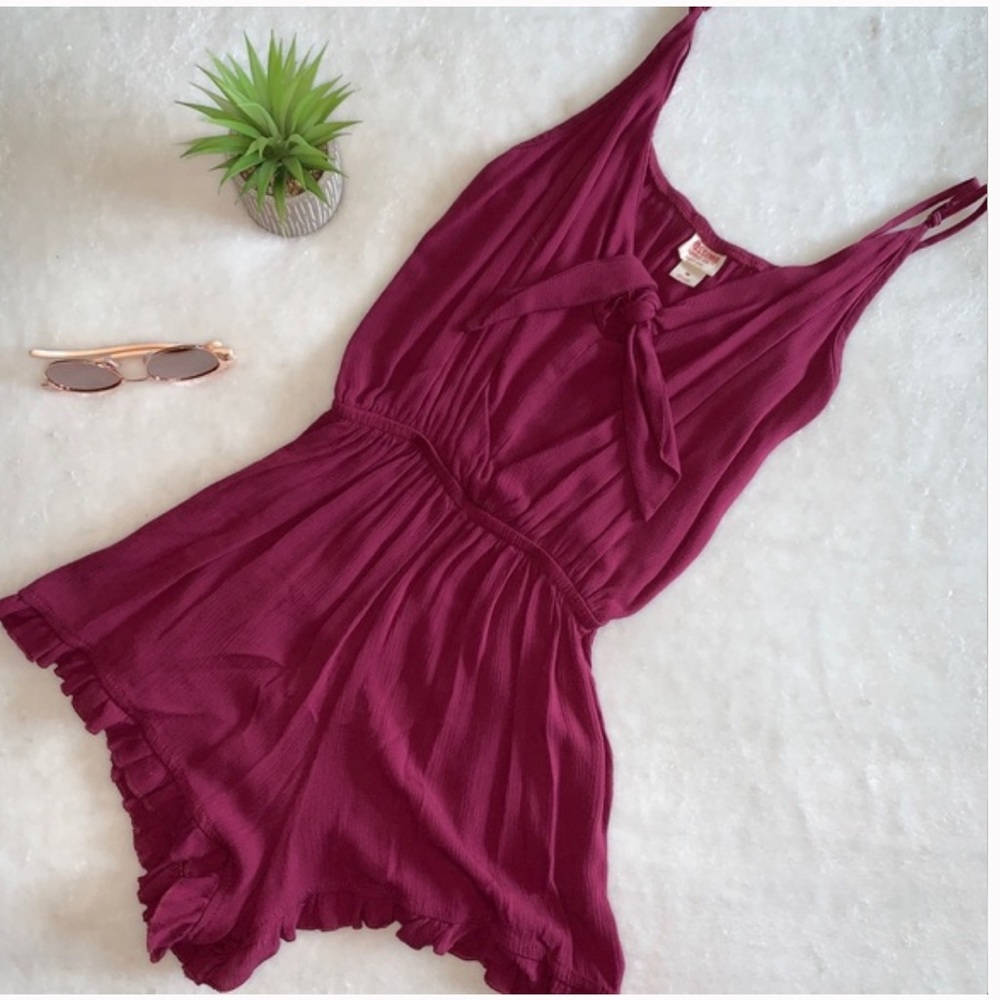Target Mossimo Supply Co Burgundy/Maroon Romper